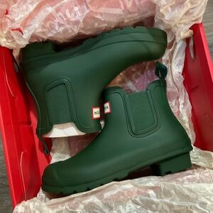 Hunter Classic Chelsea Ankle Rain Boots Hunter Green